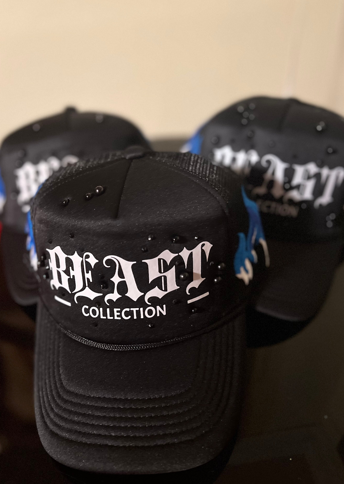 Flaming Pearl trucker hat