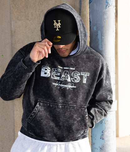 War Acid Wash Hoodie