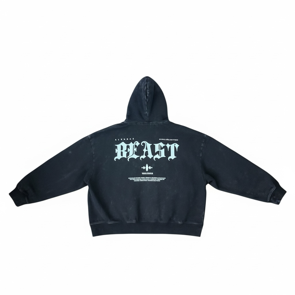 Violence Acid Wash Zip Up Hoodie