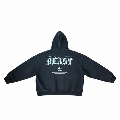 Violence Acid Wash Zip Up Hoodie