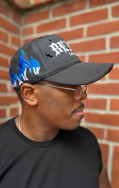 Flaming Pearl trucker hat